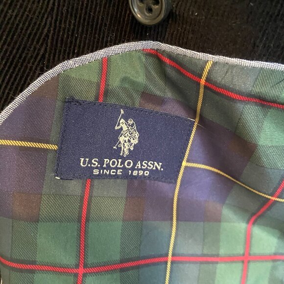 U.S. Polo Assn. Men’s Black Corduroy Sport Jacket – Size 42R - Picture 4 of 7